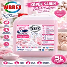 Wbrex Gliserinli Köpük Sabun Pudra Kokulu 5 L – Yaklaşık 5000 Kullanım – Sls Içermez