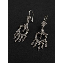 Yaprak Sarkıtlı Telkâri Küpe