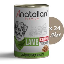 Anatolian Premium Kuzulu Parça Etli Yetişkin Köpek Konservesi 400 gr x 24 Adet (9,6 kg)