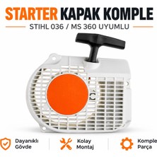 Algaride Stıhl 036  Ms 360 Uyumlu Starter Kapak Komple  Motorlu Testere Marş Mekanizması ve Çekme Kolu