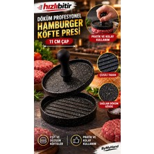 Bymyhand Döküm Hamburger ve Köfte Kalıbı Hamburger Press Şekillendirici Pratik Köfte  Yapma Aparatı 12 cm