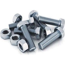 M6X60 mm Civata Galvanizli 10 Adet + Somun