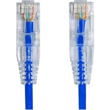 Ager 0.15METRE Cat6 Utp Slim AWG28 AC-602-0015/B Mavi Lszh Patch Kablo (10'lu Paket)