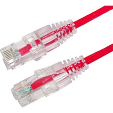 Ager 0.15METRE Cat6 Utp Slim AWG28 AC-602-0015/R Kırmızı Lszh Patch Kablo (10'lu Paket)