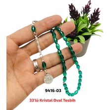 Sedef 33 lü Kristal Oval Tesbih