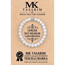 MK Tasarım Gerçek Inci Bileklik MK.7000.875- Rahatlık-Dinginlik-Enerji- Stres Bilekliği- Renkleri Boya Değildir -Kendi Rengidir