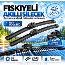 Solezon Maybach Tipi Fıskiyeli Akıllı Silecek Seti 2 Adet 14 Adaptörlü Ölçü: 500X350