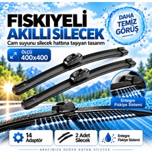 Solezon Maybach Tipi Fıskiyeli Akıllı Silecek Seti 2 Adet 14 Adaptörlü Ölçü: 400X400