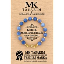 MK Tasarım Gerçek Aytaşı Bileklik MK.7000.871- Rahatlık-Dinginlik-Enerji- Stres Bilekliği- Renkleri Boya Değildir -Kendi Rengidir