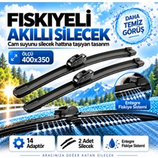 Solezon Maybach Tipi Fıskiyeli Akıllı Silecek Seti 2 Adet 14 Adaptörlü Ölçü: 400X350