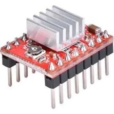 A4988 2A Kırmızı Step Motor Sürücü - Soğutuculu