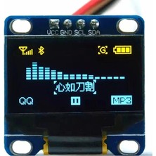 0.96'' 128X64 OLED Grafik LCD Ekran Mavi