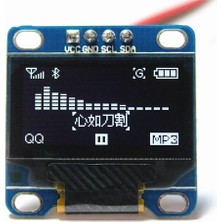 0.96’’ 128X64 OLED Grafik LCD Ekran Beyaz