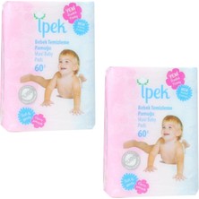 İpek Ipek Maxi 60 Adet Bebek Temizleme Pamuğu 2 Li Paket