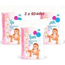 İpek Ipek Maxi Bebek Temizleme Pamuğu 60'lı 3 Paket