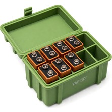 Yapı3D 9V Pil Saklama Kutusu Kapaklı 9 Volt Pil Kutusu 6'lı Pil Organizer 9V Pil Taşıma Kutusu Düzenleyici
