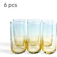 Rakle Luna Green 6'lı Meşrubat Bardağı , Gradyan Renk ,360ML