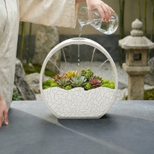 Popüler Sepet 3D Baskı Self-Watering Planter - Kendi Kendini Sulayan Saksı-Beyaz