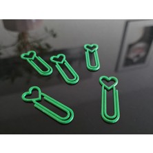 Popüler Sepet 3D Baskı Kalp Figürlü Ataç - 10LU Set - Yeşil
