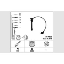 NGK Dpmix-Hb Buji Kablosu Nissan Primera Buji Kablosu 9405 1.6l GA16 P11 96-01 RC-NE08