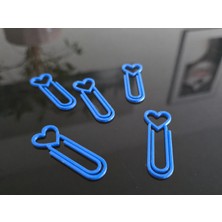 Popüler Sepet 3D Baskı Kalp Figürlü Ataç - 10LU Set - Mavi
