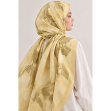Revam Collection Degrade Desen Pamuk Soft Şal Sarı