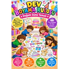 Doğum Günü Temalı Dev Boyama Kağıdı Boyama Rulosu Büyük Boy 5 Metre