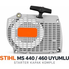 Algaride Stihl Ms 440 Ms 460 Uyumlu Starter Kapak Komple  Motorlu Testere Marş Kapağı ve Ip Çekme Mekanizması
