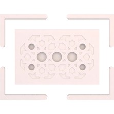 Motifpiyer Hazır Spotlu Tavan Paneli Matrix Rectangle-Modern LED Uyumlu Tavan Göbeği/core-mono-Diş Çitalı