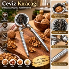  Metal Ceviz Kıracağı – Güçlü Yay Mekanizmalı Ergonomik Kuruyemiş Kıracağı