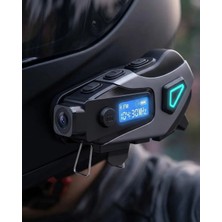 SS Home Concept Kask Içi Bluetooth Kulaklık Kamera ve Fener Özellikli Su Geçirmez Dayanıklı Tasarım