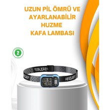 SS Home Concept Su Geçirmez LED Kafa Lambası 53 Çalışma Modu Güç Ekranlı