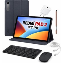 Xiaomi Redmı Pad 2 9.7" 4gb 128GB Tablet+Kılıf+Klavye+Mouse+Şarj Aleti (Hediye Kalem)