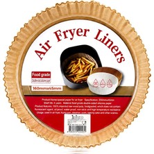 SS Home Concept 50PCS Yuvarlak Taban: 16CM - Kenar: 4.5cm Air Fryer Pişirme Kalıp Kağıt