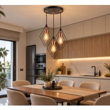 Lbx Lighting Box Yıldız Home Adel 3.lüsiyah-Bakır Avize