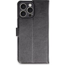 SS Home Concept Apple iPhone 16 Pro Max Kılıf Trend S Plus Kapaklı Kılıf - Siyah