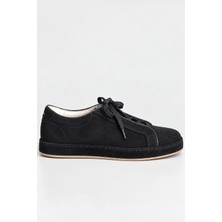 Dimattia Erkek Deri Bağcıklı Sneaker U008328 Siyah