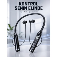 SS Home Concept Uzun Kullanım Süreli Bluetooth Kulaklık Boyun Bantlı Mikrofonlu 600 Saat Müzik Süreli Ses ve Çağrı Kontrollü Kablosuz Kulaklık