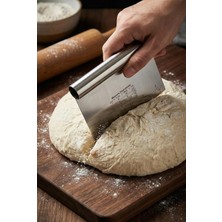 SS Home Concept Paslanmaz Çelik Ölçü Rehberli Hamur Kesici & Hamur Şekillendirici Spatula (11X14 Cm)