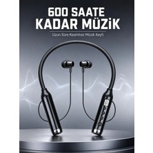 SS Home Concept Dijital Göstergeli Boyun Tipi Bluetooth Kulaklık Mikrofonlu Çağrı ve Müzik Kontrollü Çift Cihaz Bağlantılı Kulaklık