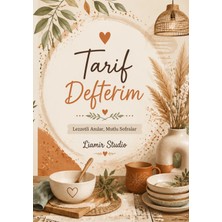 Liamir Studio Yemek Tarif Defteri 50 Yaprak, 100 Sayfa, Laminasyon Kapak / Tel Spiral / A5 Kağıt