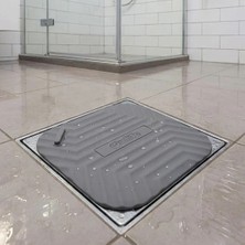 SS Home Concept Gri Kare Evye Gider Koku Önleyici Silikon Mat – Lavabo Süzgeç ve Haşere Engelleyici