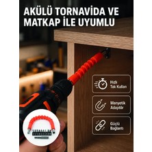 SS Home Concept Esnek Bits Uç Seti 12 Parça Manyetik Adaptörlü Matkap Tornavida Aksesuarı