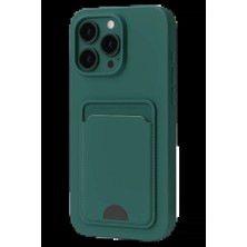 SS Home Concept Apple iPhone 16 Plus Kılıf Kelvin Kartvizitli Silikon - Koyu Yeşil