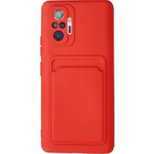 SS Home Concept Xiaomi Redmi Note 10 Pro Kılıf Kelvin Kartvizitli Silikon - Kırmızı