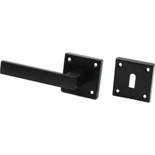 SS Home Concept 4 Takım Pratik Lama Oda Siyah Rozetli Kapı Kolu