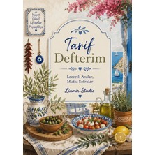 Liamir Studio Yemek Tarif Defteri, 50 Yaprak /100 Sayfa, A5 / Tel Spiral / Laminasyon Kapak LMR006