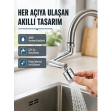 SS Home Concept 2 Modlu 1080° Dönebilen Musluk Başlığı Esnek 3 Eklemli Hareketli Tasarım
