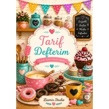 Liamir Studio Yemek Tarif Defteri, 50 Yaprak /100 Sayfa, A5 / Tel Spiral / Laminasyon Kapak LMR005