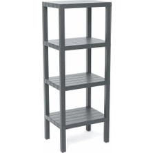 SS Home Concept 4 Raflı Gri Modüler Ünite Plastik 38X29X100 cm